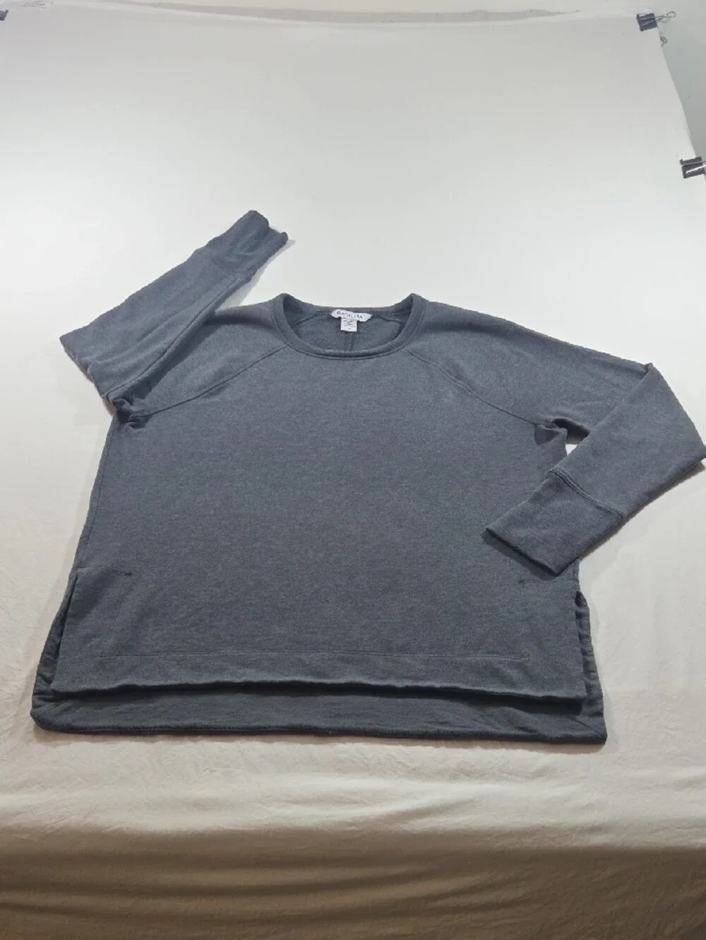 Athleta Everyday Crewneck Sweater Sweatshirt Top Gray Casual Cotton